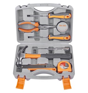 9PCS Hardware Tool Set Combination Set Household Manual Woodworking Tool Box Power Tool Gift Repair Wholesale
