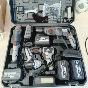 4/3/2pcs Brushless Cordless Power Tools Set Power Drill Angle Grinder Power Impact Wrench Impact Electric Hammer for Makit