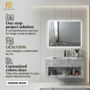 Factory Customize Floating Marble Wash Basin Sink Vanity Set Luxury Wall Mounted Sintered Stone Basin Bathroom Cabinet For Hotel