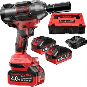 SundpeyPRO Hydraulic Impact Wrench 1500Nm 12V 1/2 Drive 2x4000 MAh Quick Charger 6 Sockets Home Car