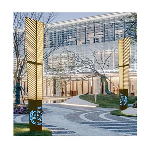 High-Class LED Bollard Garden Pole Light Modern Design for Street Lamps Pathway IP65 Electric Power High Quality Garden Lights