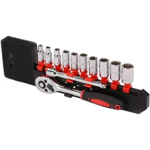 YWHWLX 12Pcs 1/4 In Ratchet Socket Wrench Set Chrome Vanadium Steel 4-13mm Industrial Grade Tools