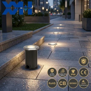 42mm 52mm 3W IP68 Concrete Deck Landscape Swimming Pool Underground Light Buried Garden Path Spot Recessed Lamp Ground Lighting