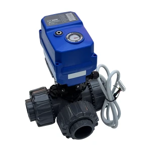 3 Way Electric Ball Valve Actuator Industrial Gas Water Control CPVC PVC Body Low Current CE Approved OEM IP67 Protection