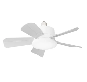 Newest 1200 Lumens Ceiling Fan with Light Remote 6 Gear Wind Speed E26 E27 Dimmable LED Socket Fan Light for Replacement of Bulb