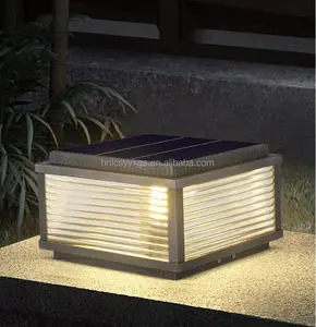 Outdoor Waterproof IP65 Solar LED Column Lights E27 Base Pillar Lights for Home Villas Courtyards Entrance Columns & Balconies