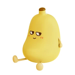 Modern Cute Banana Silicone LED Night Light Rechargeable Dimmable Small Desk Lamp for Bedroom Table Decorations for Room Use
