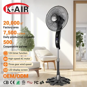 Factory Price 16 Inch Remote Control Electric Pedestal Fan ABS 50W Touch Control Plastic Standing Fan