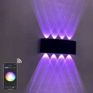 8W Controlled by Alexa google Home Outdoor Wall Light APP Remote Control -compatible Used for Bar Wall Lamp Party Light