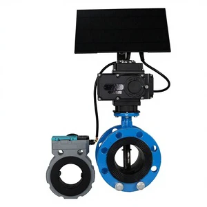Solar-Powered Electric Butterfly Valve with Angle Design for Water Oil Gas & Acid High Temp Resistant Flow Speed Control