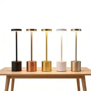 Nordic Simple Rechargeable Table Lamp Wireless Rechargeable Touch Dimming Portable Restaurant Lights Luxury Desk Table Lamps