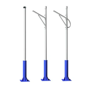 Municipal Road Lamp Post 6m Steel Solar Streetlight Pole with Monitoring Large & Small Sizes Squares Parks Roads Scenic Bridges