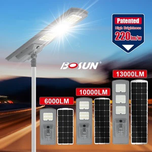 Bosun IP65 Outdoor Waterproof Aluminum Long Life-span Integrated Street Light for Real Estate Road Highway Capital Construction