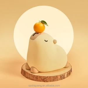 Cute Capybara Table Lamp Animal Silicone Night Lamp Rechargeable Creative Cartoon LED Capybara Night Light Lamp