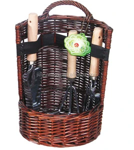 Garden Basket Wicker Garden Tool Basket Antique Picnic Basket