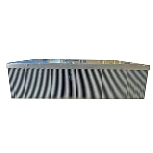 High Density Skived Fin Heatsink Custom Fin Height Aluminum Copper Material For EV Motor Controller