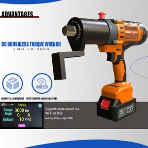 Cordless 3000Nm Electric Torque Wrench (2213 Ft-lbs) Brushless For Steel Bridge Construction And Industrial Bolting Tool