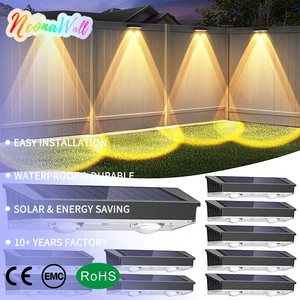 10 Pack Patent Solar Fence Lights IP65 Waterproof Solar LED Deck Lights for Backyard Patio Railing Pool Stair
