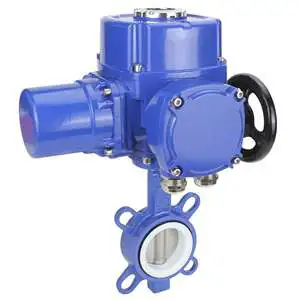 Carbon steel Butterfly Valve DNOVA WCB-316L-PTFE 16 bar compact flanged electric