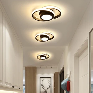 Modern Simple LED Ceiling Lamp with Creative Design for Indoor Corridor Bedroom Living Room Plastic and Iron Base
