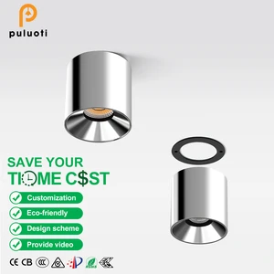 12W Modern Stainless Steel LED Down Light Spotlight Office Home Ceiling Chandelier For Surface Installation Decorative Luminous
