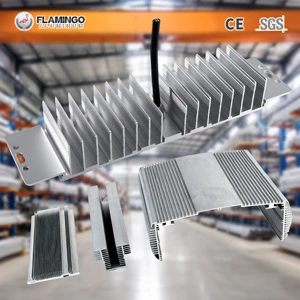 Custom Extrusion 6063 T5 Aluminum Heatsink Precision Extruded Customized Aluminium Heat Sink Milling Anodized Surface Finish