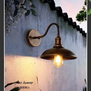 Cross-border American-style Outdoor Waterproof Vintage Wrought-iron LED Wall Lamp for Balcony