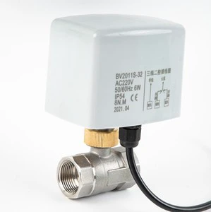 2 Way Motorized Stainless Steel Electric Flange Ball Valve AC220V for Water OEM Customizable Air Conditioning Floor Heating