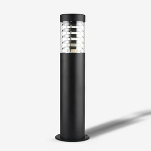 Outdoor Cylindrical Garden Light-Waterproof Black LED Landscape Pathway Post Lamp