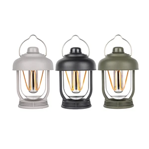 Retro Portable Camping Lantern 2000mAh Outdoor Camping Essentials Lamp Rechargeable Tent Light