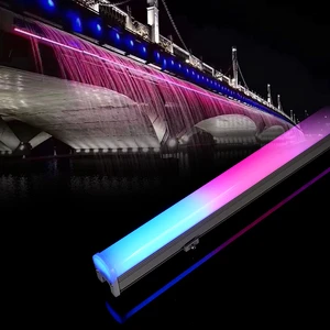 Anti Glare Bridge Commercial Bar Line DMX512 RGB 24v 12w Exterior Building Pixel Tube Lighting Led Linear Light