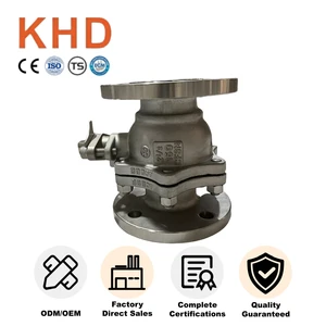 HUADU OEM DN50 2 Inch Ball Valve Industrial Stainless Steel 304 Flanged Type Manual Ball Valve with 2pcs Casting Ball Stem Seat