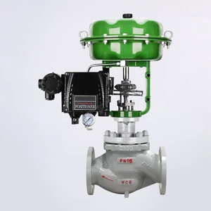 1 1/2inch Casting Steel Pneumatic Diaphragm Control Valve Flange Water Steam Globe Valve with Positioner