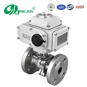 High Quality Stainless Steel Pneumatic / Electric Flanged 2PC Floating Ball Valve OEM for Industrial Use