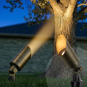 Bronze Casting Outdoor Low Voltage Landscape Up Garden Spot Lights IP65 LED Directional Landscaping Spotlight With Spike