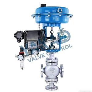Stainless Steel Control Valve With Positioner, 304SS, Flanged, Modulating, Water Treatment Plant Automation