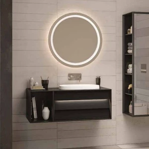 Liteharbor Luxury Modern Design Bathroom Vanity High Gloss Cabinet Mirror Lamp with Smart LED Bath Mirror