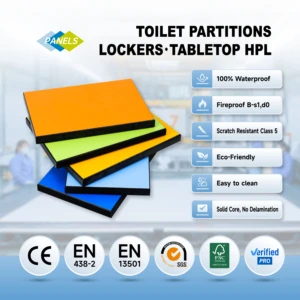 PANELS Hygienic Seamless Compact Laminate Panel Compact Laminate For Lab And Hospital Fixtures
