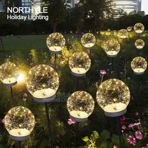 Bright Solar Powered North Europe Style Ceiling Light Firefly Garden Solar Led Outdoor Waterproof Lights