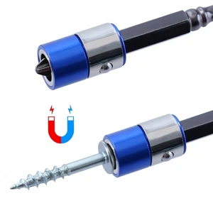 Wholesale 1/4 Magnetic Ring Bits Universal Multipurpose Chrome Socket Screwdriver Set Alloy Steel Square Slotted Pozi Plastic