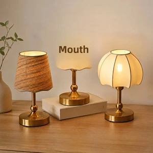 Nordic Style Small Table Lamp Three-color Dimming Touch Control For Dormitory Bedroom Bedside Mood Lighting
