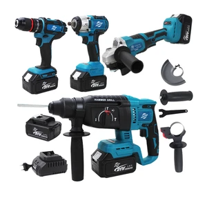 OEM Supported Multifunctional Household Power Tool Set Includes Hammer Drill Electric Wrench Screwdrivers Hard Box Digging Tools