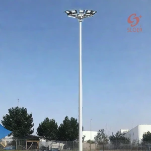 SLOER 15m 16m 25m 30m Galvanized Sport High Mast Lighting Pole for Football Field Stadium