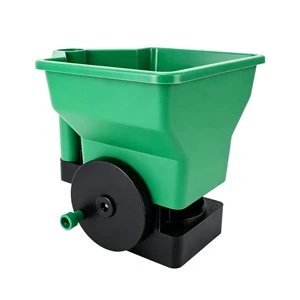 3L Handheld Rotary Garden Fertilizer Broadcast Spreader 3 Speed Adjustable Dispenser for Lawn Seed Salt Ice Melt