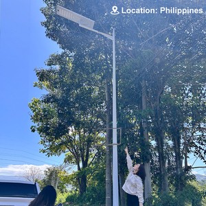 Ip66 500 70w 100w Adjustable Outdoor ufo Village Green Round All in One Solar Led Street Lights