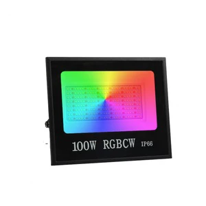 30W Intelligent RGBW LED Flood Light High Brightness IP66 Outdoor Aluminum Shell 120 Beam Angle Multi-Color Smart Lighting