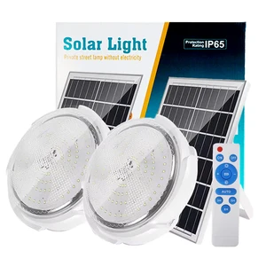 Energy Saving 50W 500W New Modern Luces Led Solar Para Techo Dimmable Plastic Material Remote Control Solar Ceiling Lamp Outdoor