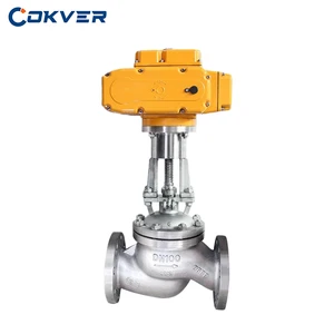 Intelligent Multi Turn Electric Globe Valve Flanged Stainless Steel High Temperature Water Valve