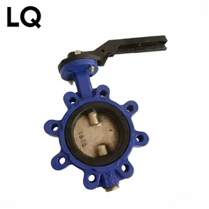 Rubber-lined butterfly Valve with Handle, Soft-seal Ductile Iron, Soft-seal butterfly Valve for Farmland Irrigation.