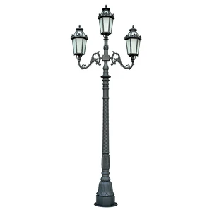 European Classic Style 3-heads LED Garden Lights Outdoor Street Lamp Post Vintage Garden Lamp